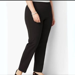 Women’s Black Pull-On Straight-Leg Pants